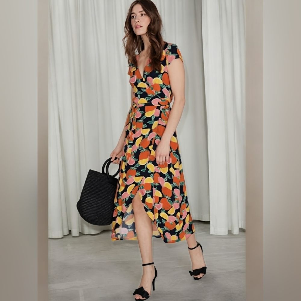 Citrus Wrap Dress by & Other Stories (Size 8)